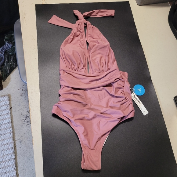 Cupshe Dusty Pink Swim Suit - Picture 5 of 10